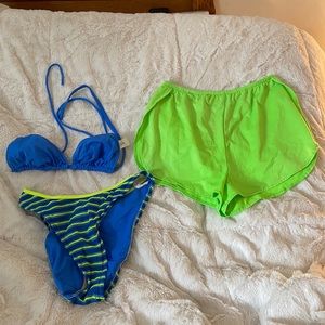 Bikini Worn Once With Cover Up Shorts